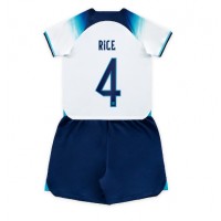 Fotbalové Dres Anglie Declan Rice #4 Dětské Domácí MS 2022 Krátký Rukáv (+ trenýrky)